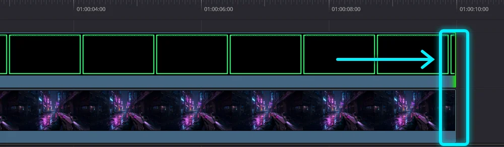 The right edge of the HUD frame clip on V2 lined up with the end of the gameplay clip on V1