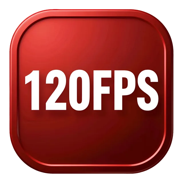 120FPS (Red) badge, transparent PNG