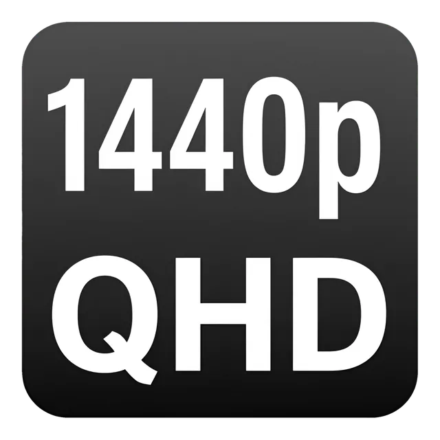 1440p QHD (Black) badge, transparent PNG