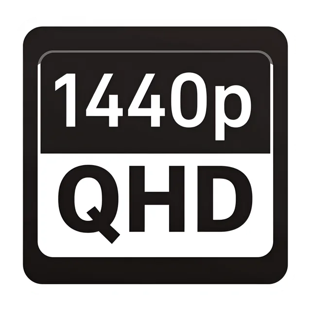 1440p QHD (White) badge, transparent PNG