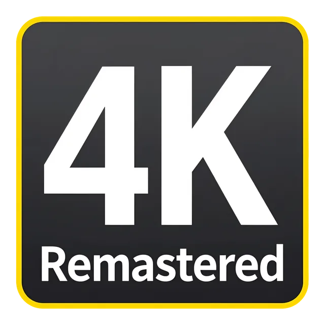 4K Remastered badge, transparent PNG
