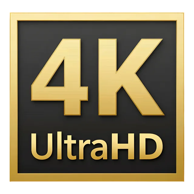 4K Ultra HD badge, transparent PNG