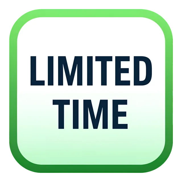 Limited Time (White) badge, transparent PNG