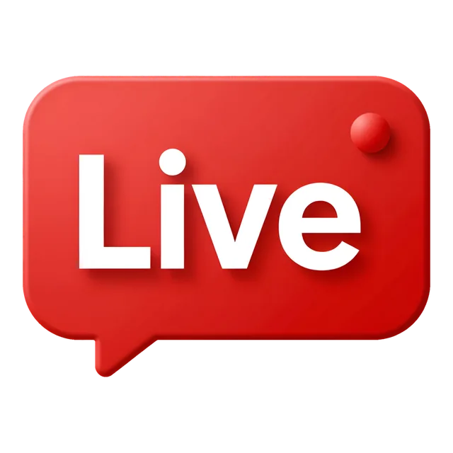 LIVE (Bubble) badge, transparent PNG