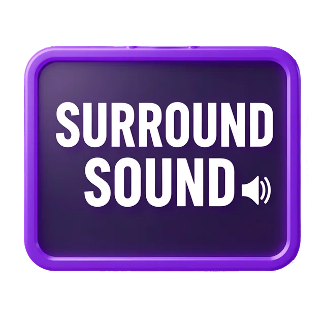Surround Sound badge, transparent PNG