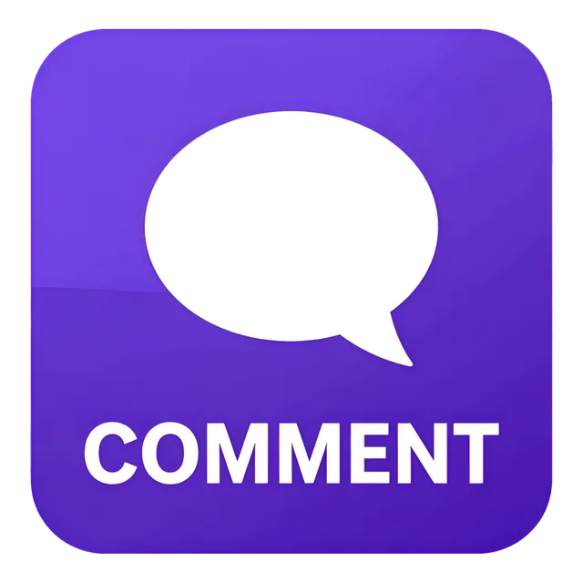 Comment button, transparent PNG