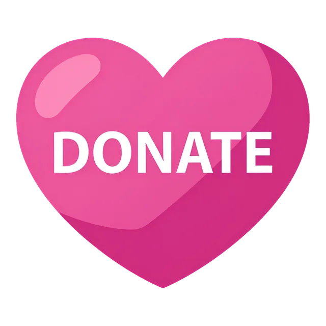 Donate button, transparent PNG