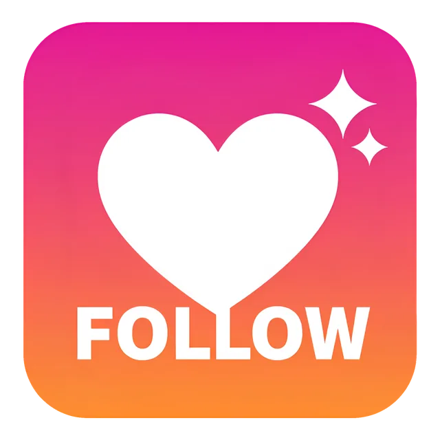 Follow (Heart) button, transparent PNG