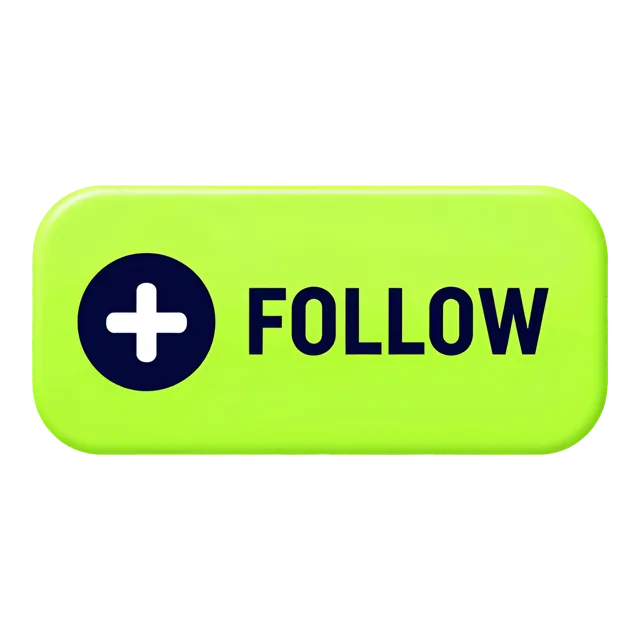 Follow (Plus) button, transparent PNG