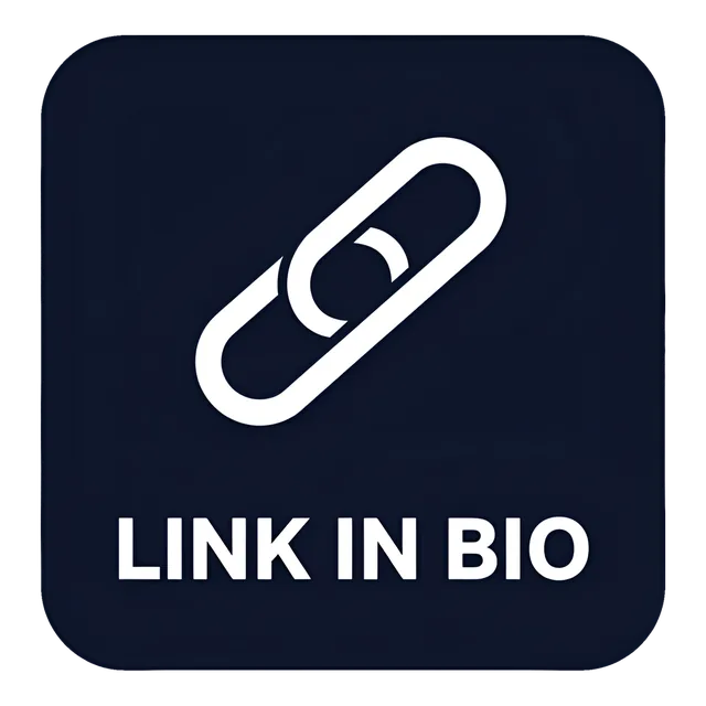 Link in Bio button, transparent PNG
