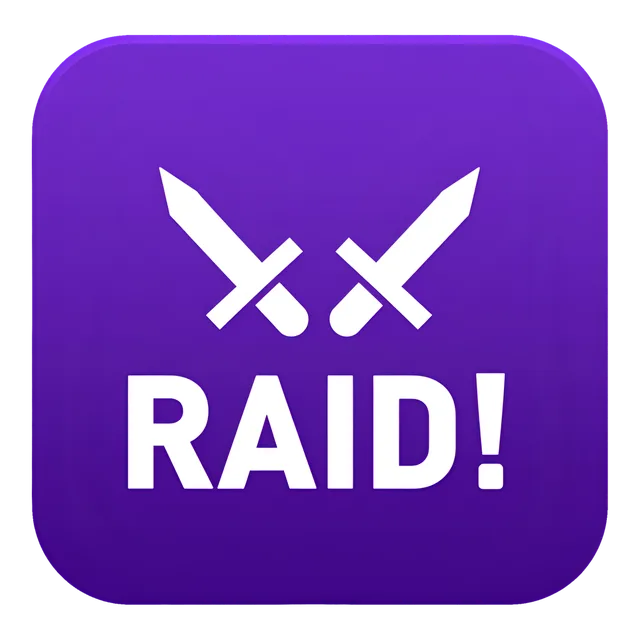Raid button, transparent PNG