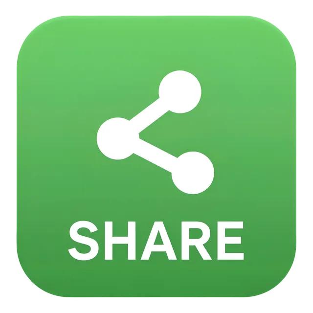 Share button, transparent PNG