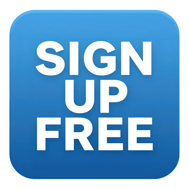 Sign Up Free button, transparent PNG