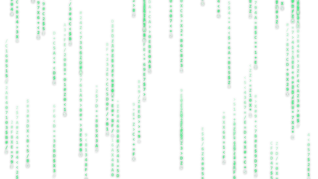 Code Rain Overlay, transparent PNG