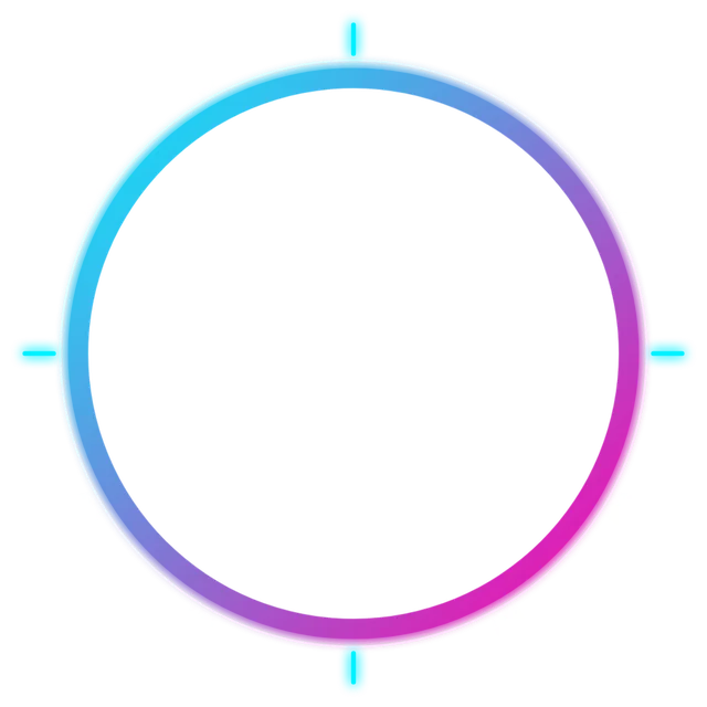Circle Facecam webcam frame, transparent PNG