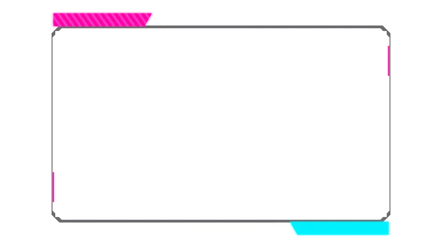 Esports Broadcast webcam frame, transparent PNG
