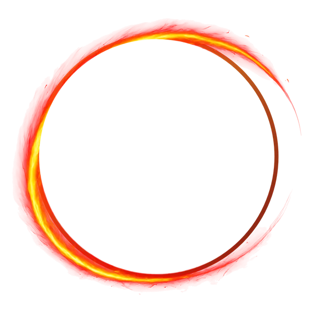 Fire Ring (Circle) webcam frame, transparent PNG