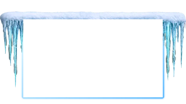 Frost webcam frame, transparent PNG