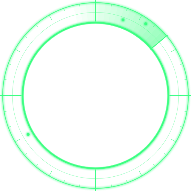 Radar Scanner webcam frame, transparent PNG
