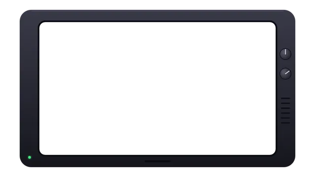 Retro CRT webcam frame, transparent PNG