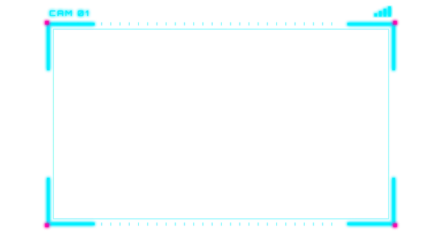 Sci-Fi Corners webcam frame, transparent PNG