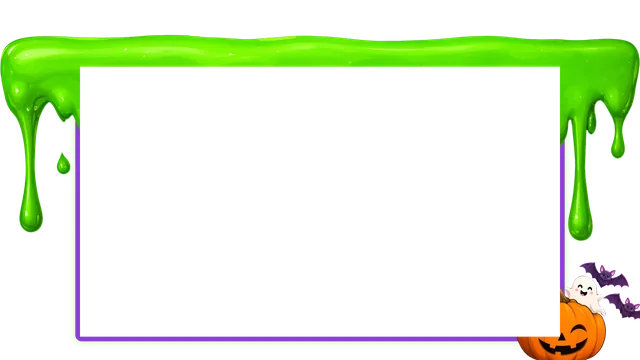Spooky Slime webcam frame, transparent PNG